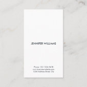 Aangepaste Logo & QR Code Modern Eenvoudig Profess Visitekaartje (Achterkant)