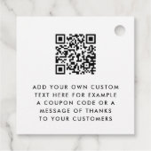Aangepaste logo QR code orde dank u labels hangen (Achterkant)