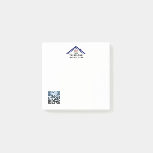 Aangepaste Logo QR-code Post-it® Notes (Voorkant)