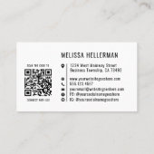 Aangepaste Logo QR Code Professioneel Wit Visitekaartje (Achterkant)