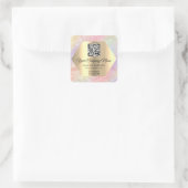 Aangepaste Logo QR-code Promotie Gold Holograaf Vierkante Sticker (Tas)