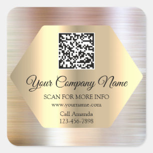 Aangepaste Logo QR-code - Promotie Scant it WWW-Ro Vierkante Sticker