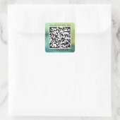 Aangepaste Logo QR-code Scannen me online Groen wi Vierkante Sticker (Tas)