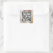 Aangepaste Logo QR-code Scannen me online winkelen Vierkante Sticker (Tas)