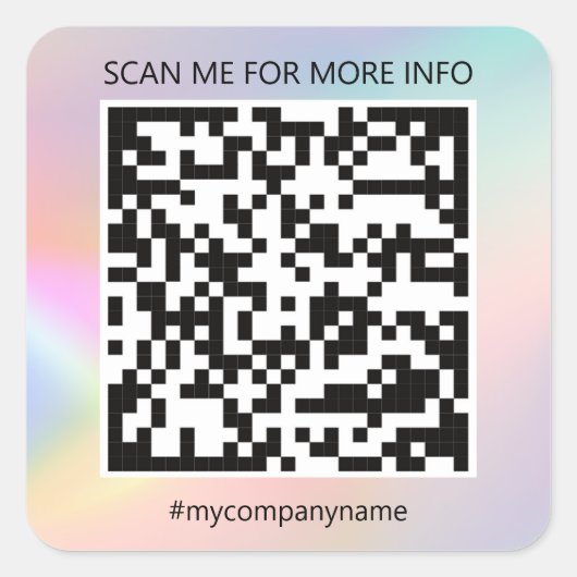 Aangepaste Logo QR-code Scannen me online winkelpa Vierkante Sticker (Voorkant)