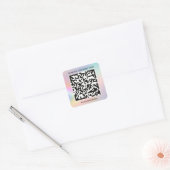 Aangepaste Logo QR-code Scannen me online winkelpa Vierkante Sticker (Envelop)
