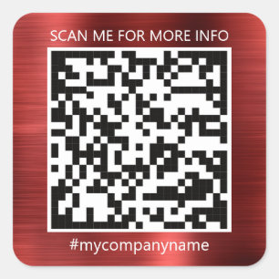 Aangepaste Logo QR-code Scannen Online winkelen Ro Vierkante Sticker