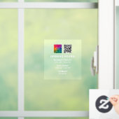 Aangepaste Logo QR Code Sjabloon Openingstijden Kl Raamsticker (Huis)