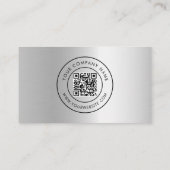 Aangepaste Logo QR Code Social Media Iconen Faux S Visitekaartje (Achterkant)