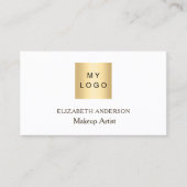 Aangepaste logo Qr code social media wit zwart Visitekaartje (Voorkant)