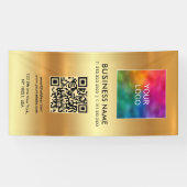 Aangepaste Logo QR Code Verticale Sjabloon Glamour Spandoek (Horizontaal)