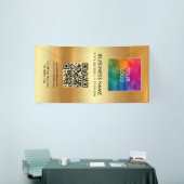 Aangepaste Logo QR Code Verticale Sjabloon Glamour Spandoek (Beurs)