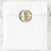 Aangepaste Logo QR-code voor speciale acties Voeg  Ronde Sticker (Tas)
