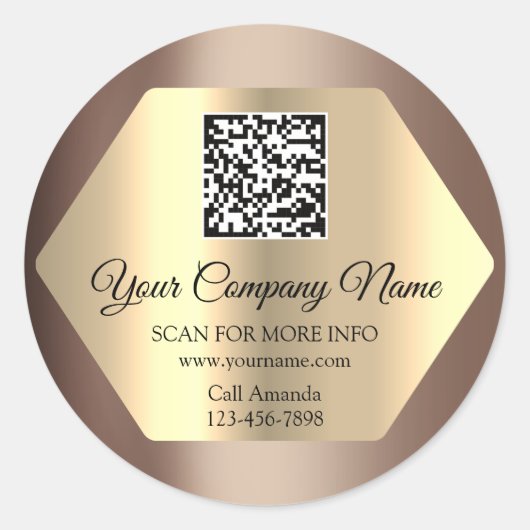 Aangepaste Logo QR-code voor speciale acties Voeg  Ronde Sticker (Voorkant)