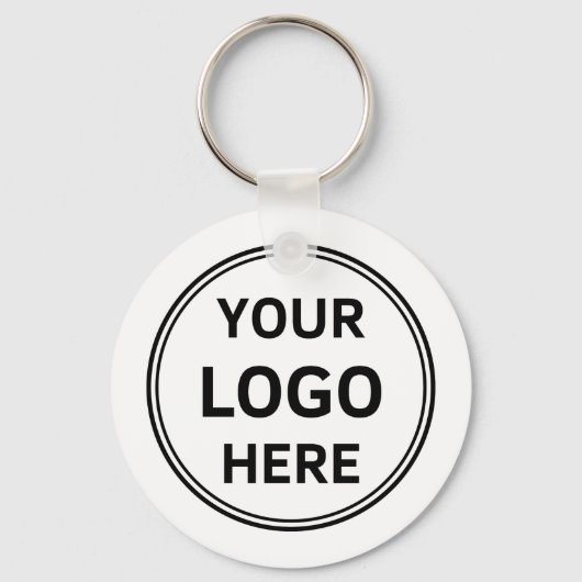 Aangepaste Logo QR-code Wit Bedrijfsbedrijf Sleutelhanger (Voorkant)