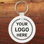 Aangepaste Logo QR-code Wit Bedrijfsbedrijf Sleutelhanger (Voorkant)