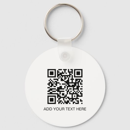 Aangepaste Logo QR-code Wit Bedrijfsbedrijf Sleutelhanger (Achterkant)