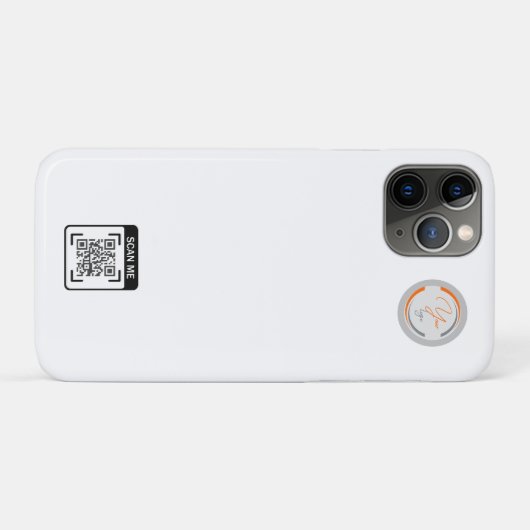Aangepaste Logo QR-code Zakelijk Case-Mate iPhone Case (Achterkant (horizontaal))