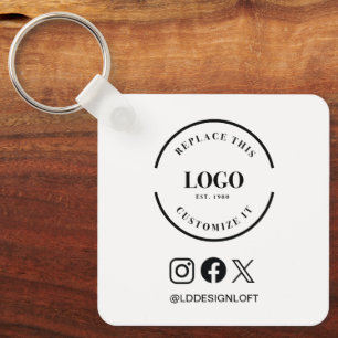 Aangepaste Logo QR Code Zakelijke Promotie sociaal Sleutelhanger