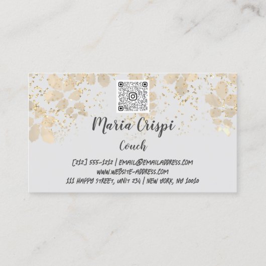 Aangepaste Logo QR-codenummer Therapist Blogger Visitekaartje (Achterkant)