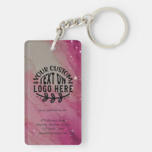 Aangepaste Logo QR Scan Business Sleutelhanger