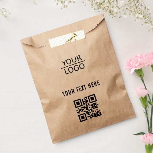 Aangepaste Logo QR-tekstpromotieteken toevoegen Bedankzakje (Gezegeld)