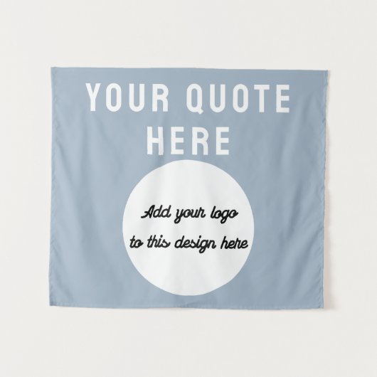 Aangepaste Logo & Quote Banner Gepersonaliseerde D Wandkleed (Voorkant (horizontaal))