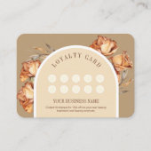 Aangepaste Logo Retro Arch Roos Korting Loyaliteit Visitekaartje (Voorkant)