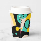 Aangepaste Logo Retro Papier Cup 8 oz Papieren Bekers (Rechts)