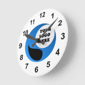 Aangepaste Logo Ronde Klok (Hoek)