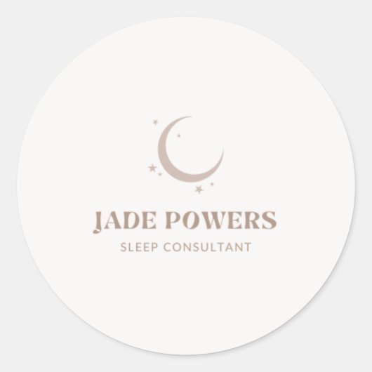 Aangepaste Logo Ronde Sticker (Voorkant)