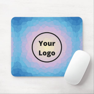 Aangepaste logo roze en blauwe mozaïek muismat