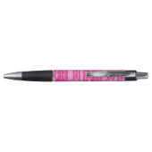 Aangepaste logo roze en witte pixel pen (Achterkant)