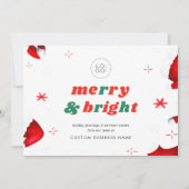 Aangepaste Logo Santa Hat Kerstvakantie Kaart (Voorkant)