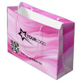 Aangepaste Logo Shopping | Zakelijke promotie Groot Cadeauzakje (Voorkant Gekanteld)