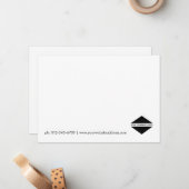 Aangepaste Logo Simple Elegant Note-Kaart Notitiekaartje (Voorkant / Achterkant in situ)