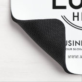 Aangepaste Logo Simple Minimal White Name Website Muismat (Hoek)