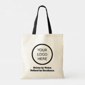 Aangepaste Logo & Slogan Business Branding Tote Bag (Achterkant)