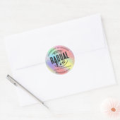 Aangepaste Logo Small Business HolographicRainbow Ronde Sticker (Envelop)
