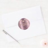 Aangepaste Logo Small Business Tester Sample Roos Ronde Sticker (Envelop)