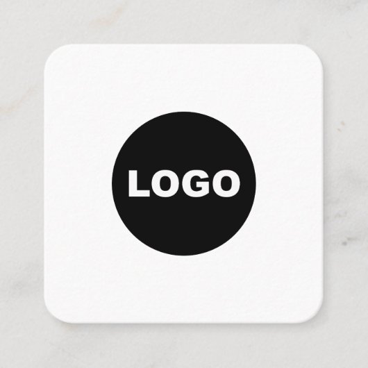 Aangepaste Logo Social Media Eenvoudig Modern Mini Vierkante Visitekaartje (Voorkant)