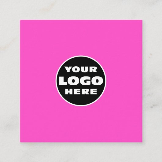 aangepaste logo social media pictogrammen QR-code Vierkante Visitekaartje (Voorkant)