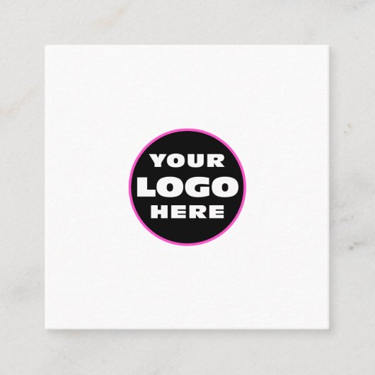 aangepaste logo social media pictogrammen QR code Vierkante Visitekaartje (Voorkant)