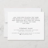 Aangepaste logo sociale media elegant bedankt (Achterkant)