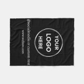 Aangepaste Logo sociale media minimalistisch zwart Fleece Deken (Voorkant (Horizontaal))