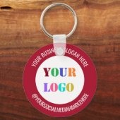 Aangepaste Logo sociale mediumnaam Sleutelhanger U (Voorkant)