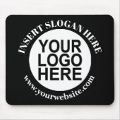 Aangepaste Logo speciale zwarte Muismat voor bedri (Voorkant)