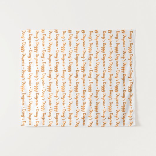 Aangepaste Logo-stap en achtergrond voor herhaling Wandkleed (Voorkant (horizontaal))