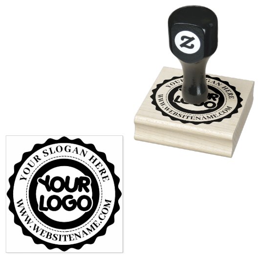 Aangepaste logo-stempel 	rubberstempel (Gestempeld)