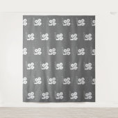 Aangepaste logo Step Repeat Grijs fotohokje achter Wandkleed (Voorkant)